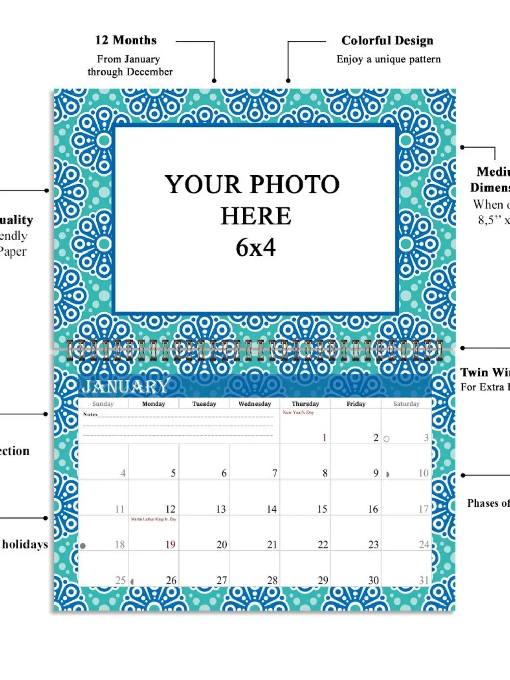 Personalized Custom 2027 Personalized Custom - 12 Months Calendar 8.5x11In. 015